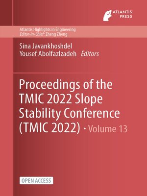 cover image of Proceedings of the TMIC 2022 Slope Stability Conference (TMIC 2022)